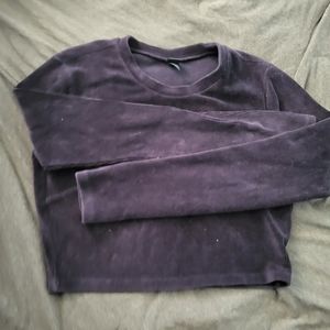 Wild Fable Velour Ribbed Crop Long Sleeve Top